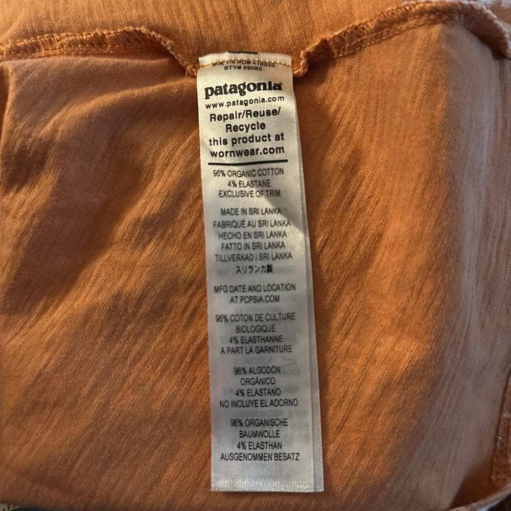 Patagonia Amber Dawn Dress Hillside‎ Trails Toasted Peach Sundress NWT Large - Picture 12 of 13